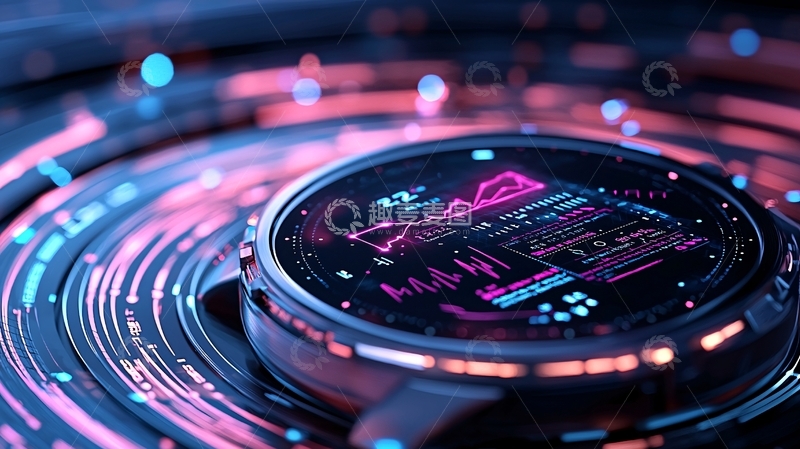 高清大图下载【趣麦麦图】智能手表科技感炫光