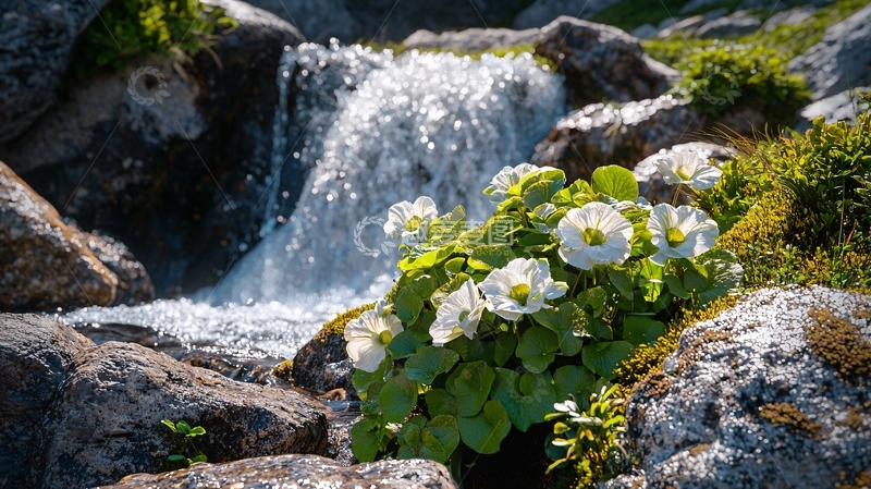 高清大图下载【趣麦麦图】自然风景中的白色花朵