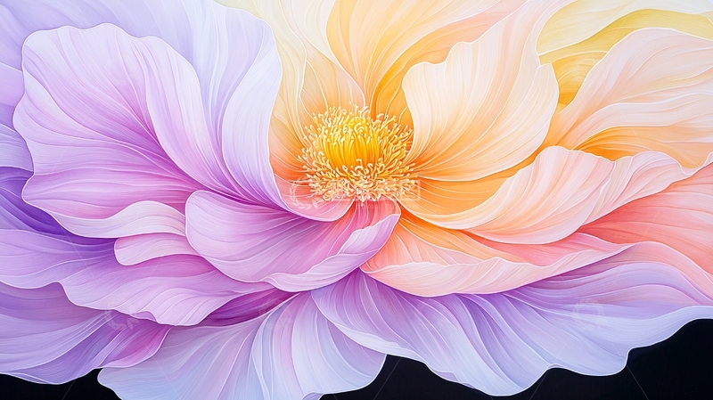 高清大图下载【趣麦麦图】柔和色彩的花朵特写