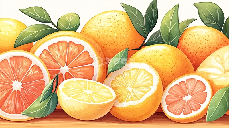 高清大图下载【趣麦麦图】新鲜柑橘类水果静物