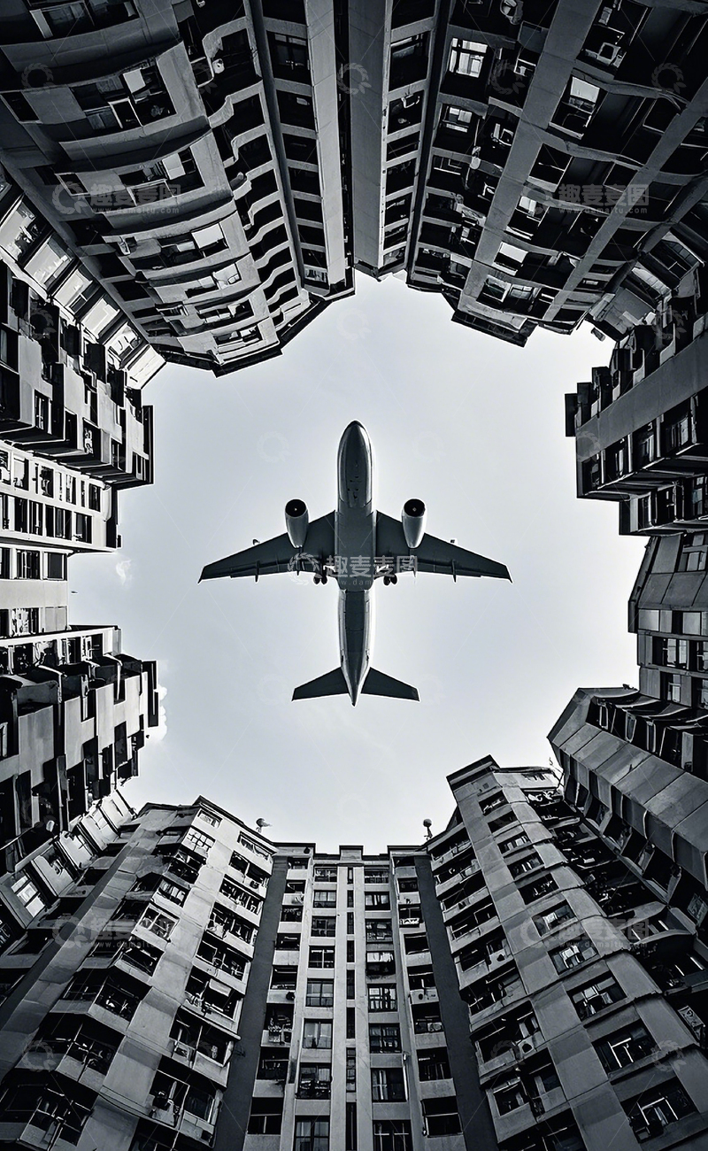 高清大图下载【趣麦麦图】建筑飞机