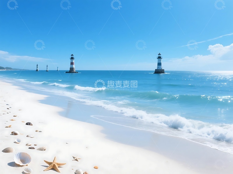 高清大图下载【趣麦麦图】山间河畔与蓝天白云景致