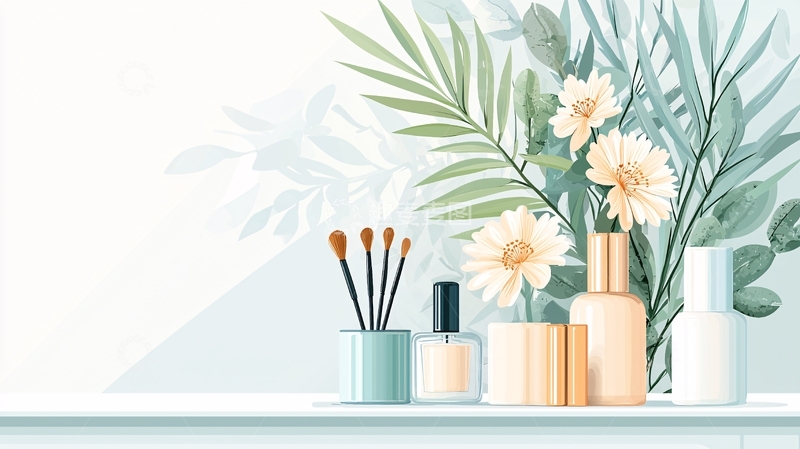 高清大图下载【趣麦麦图】清新护肤品静物