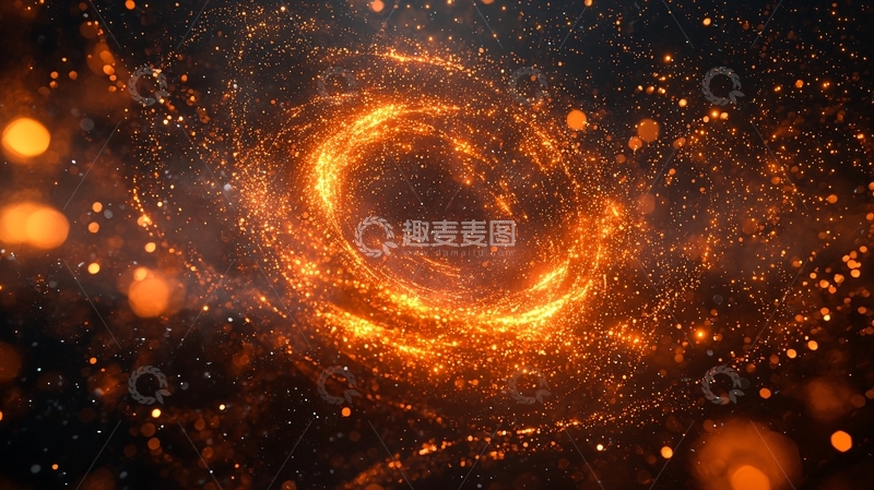 高清大图下载【趣麦麦图】燃烧星云中的黑洞