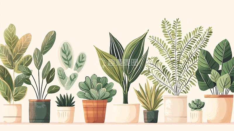 高清大图下载【趣麦麦图】多种盆栽植物集合