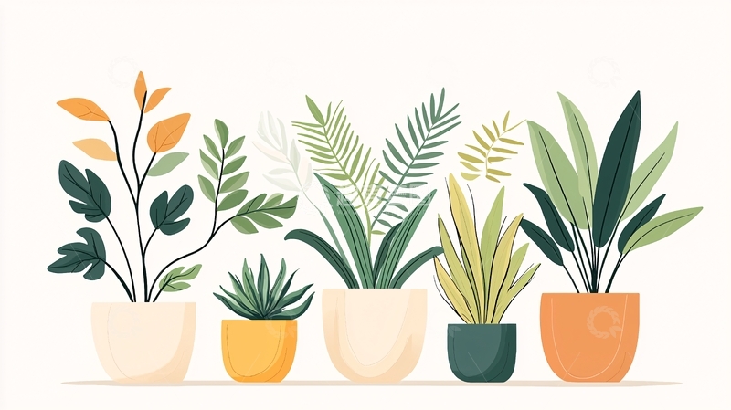 高清大图下载【趣麦麦图】盆栽植物群高清图片