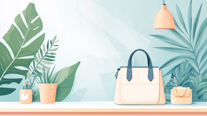 高清大图下载【趣麦麦图】清新风格手提包