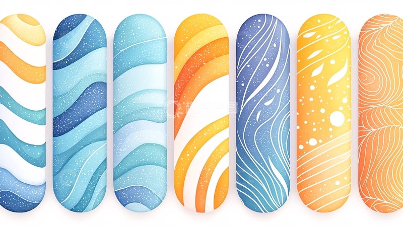 高清大图下载【趣麦麦图】抽象波浪图案背景