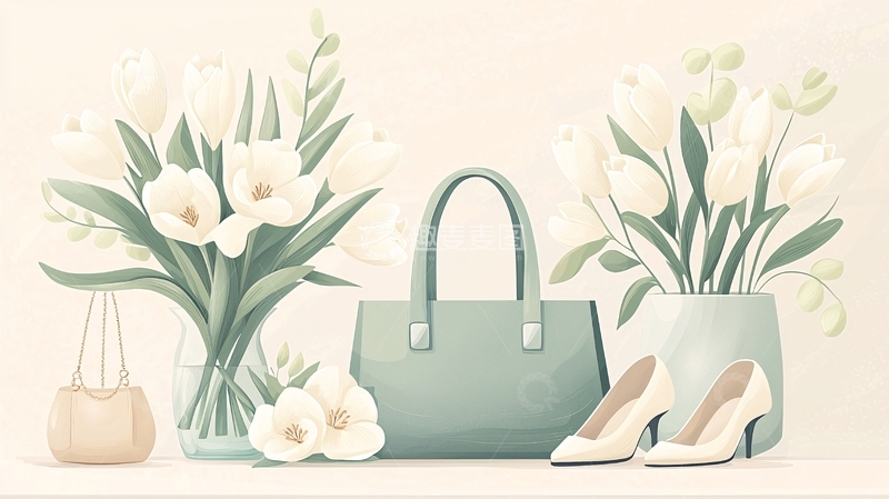 高清大图下载【趣麦麦图】时尚配饰与花卉静物