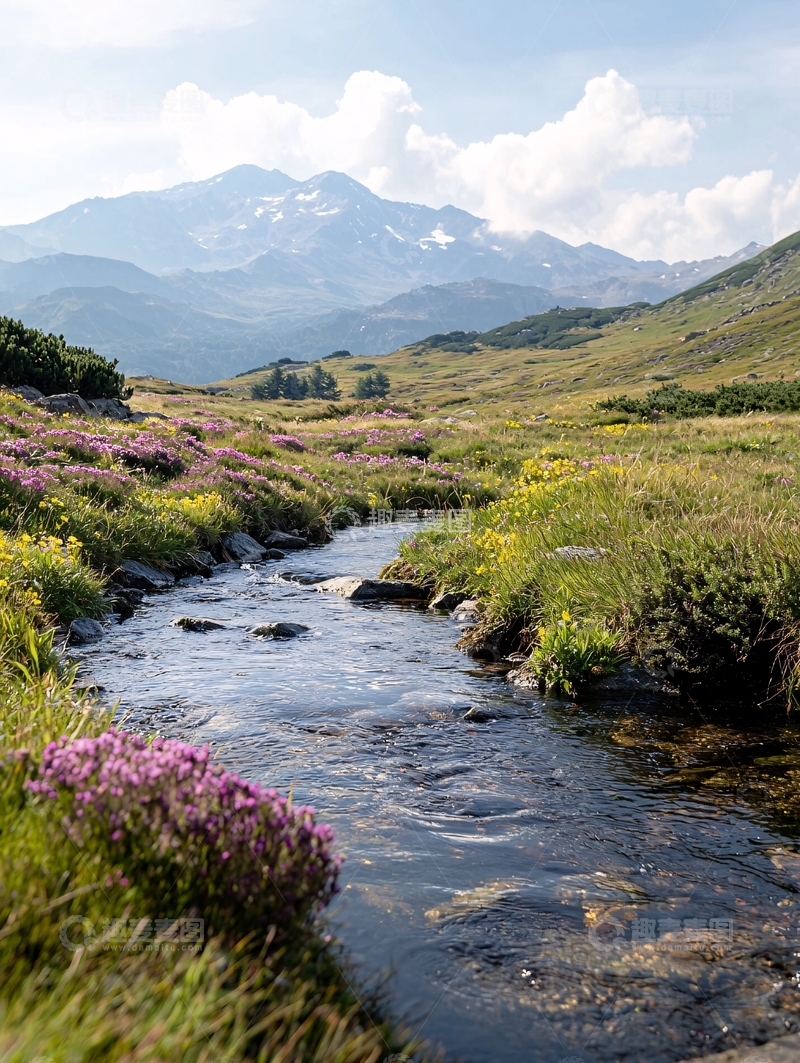 高清大图下载【趣麦麦图】高山流水高清图片
