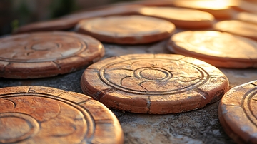 陶制圆形装饰盘