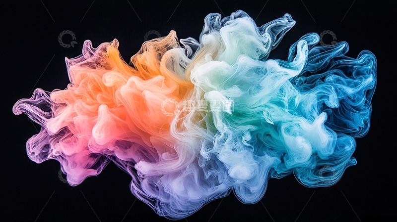 高清大图下载【趣麦麦图】彩色墨水在水中扩散