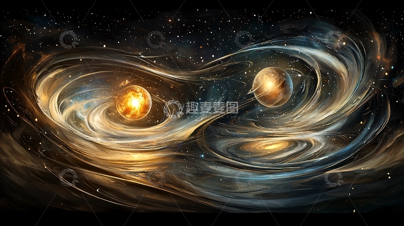 高清大图下载【趣麦麦图】宇宙星云能量漩涡