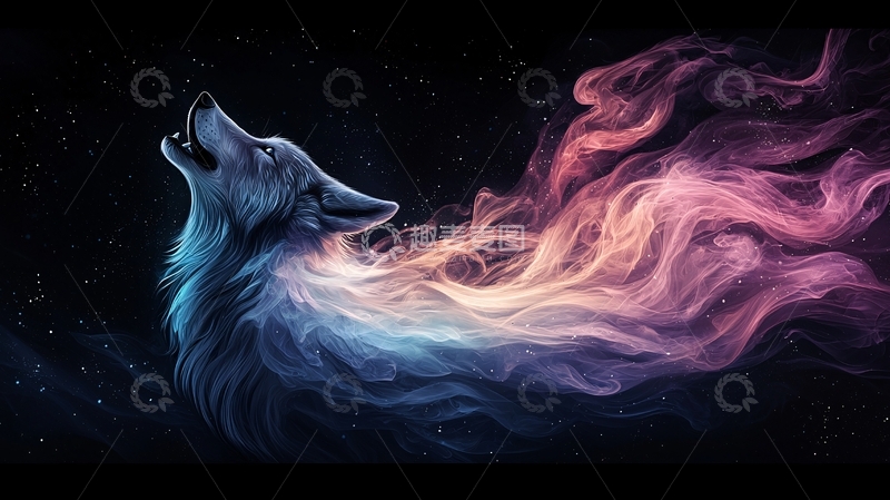 高清大图下载【趣麦麦图】狼嚎叫高清图片