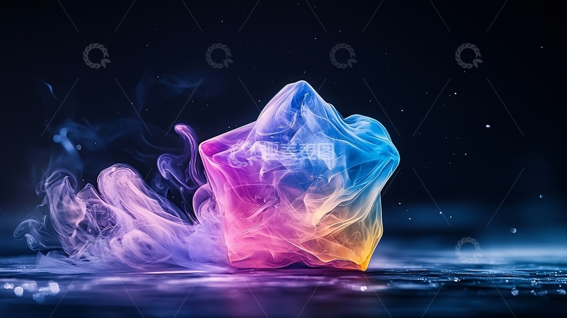 高清大图下载【趣麦麦图】彩色烟雾形成的星形