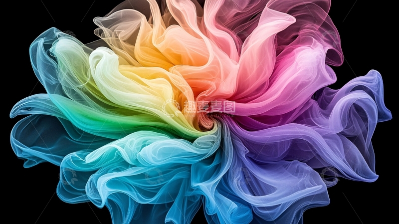 高清大图下载【趣麦麦图】彩色烟雾漩涡