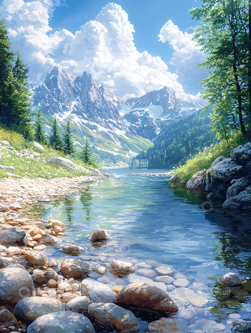 高清大图下载【趣麦麦图】山水相依高清图片