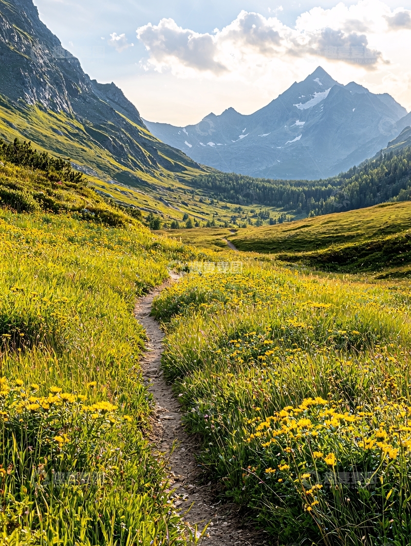 高清大图下载【趣麦麦图】山谷中的小路