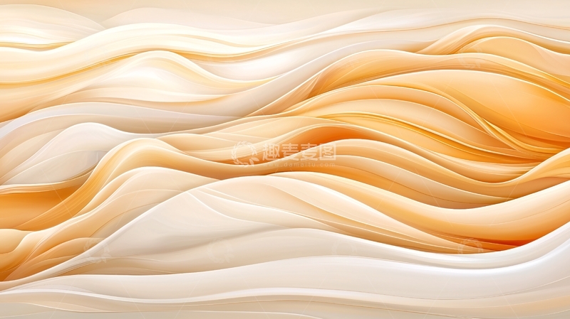 高清大图下载【趣麦麦图】金色波浪抽象背景