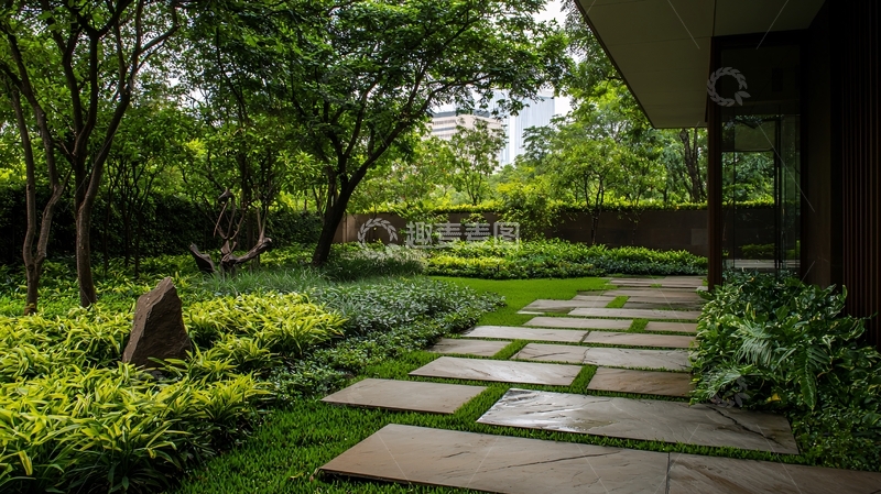 高清大图下载【趣麦麦图】住宅花园小径