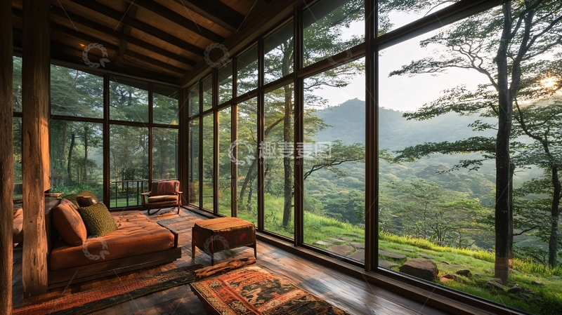 高清大图下载【趣麦麦图】森林景观房高清图片