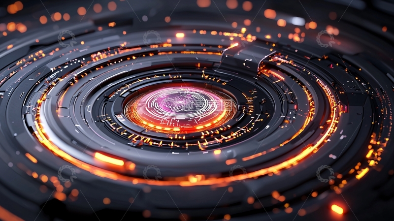 高清大图下载【趣麦麦图】科技感圆形光晕背景