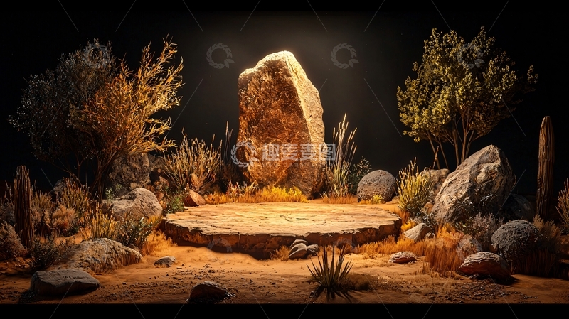 高清大图下载【趣麦麦图】自然光下的石台背景