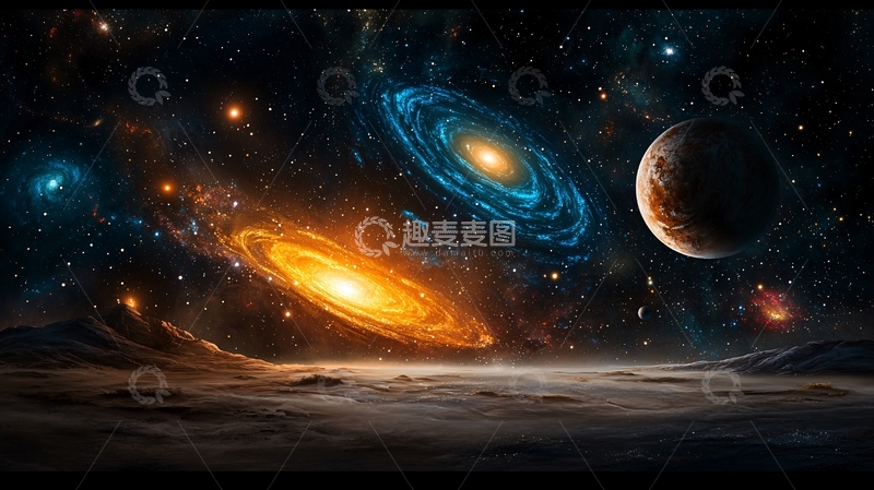 高清大图下载【趣麦麦图】绚丽的星系高清图片