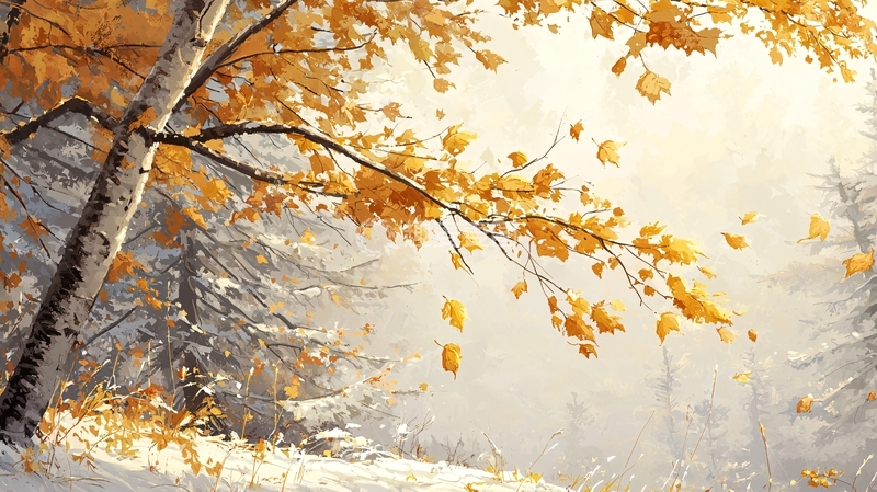 高清大图下载【趣麦麦图】秋日落叶森林风景