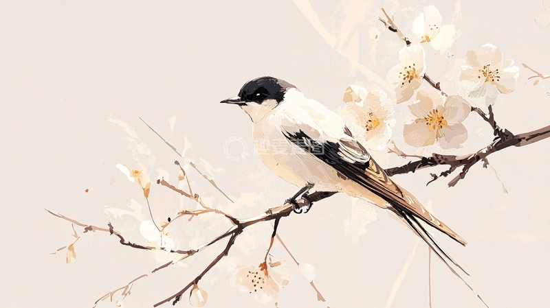 高清大图下载【趣麦麦图】春日花鸟图高清图片