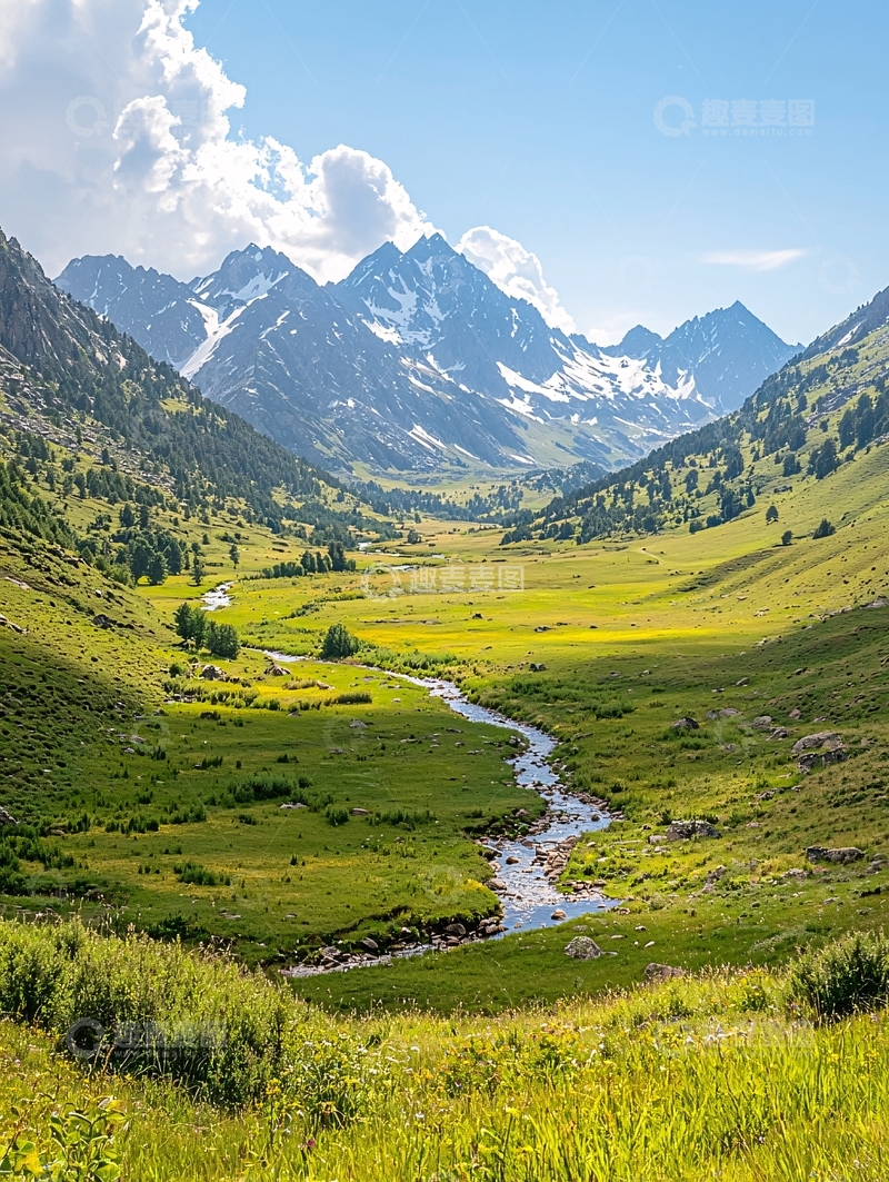 高清大图下载【趣麦麦图】山谷河流高清图片