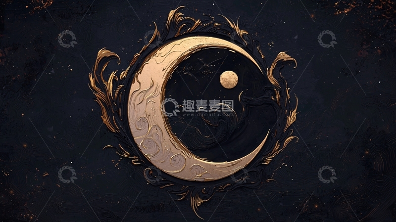 高清大图下载【趣麦麦图】阴阳太极艺术图案背景