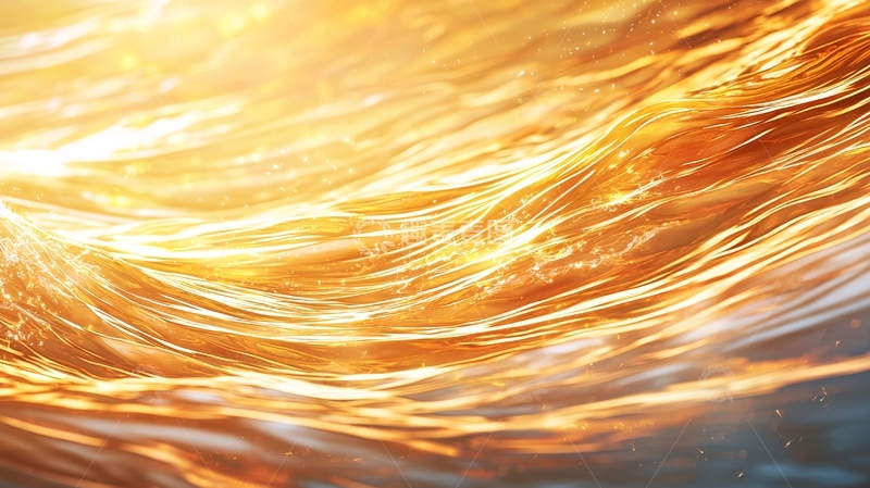 高清大图下载【趣麦麦图】金色波浪抽象背景