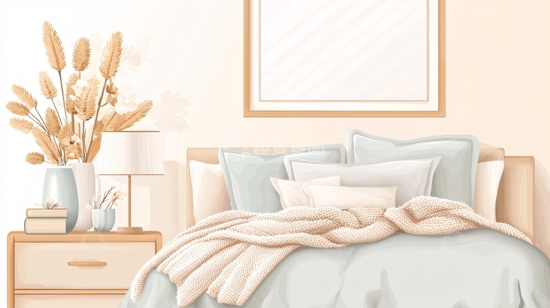 高清大图下载【趣麦麦图】温馨卧室装饰画