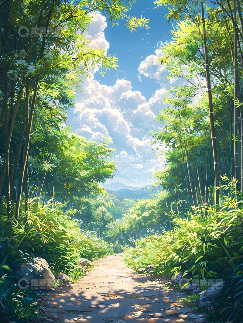 高清大图下载【趣麦麦图】绿树成荫高清图片