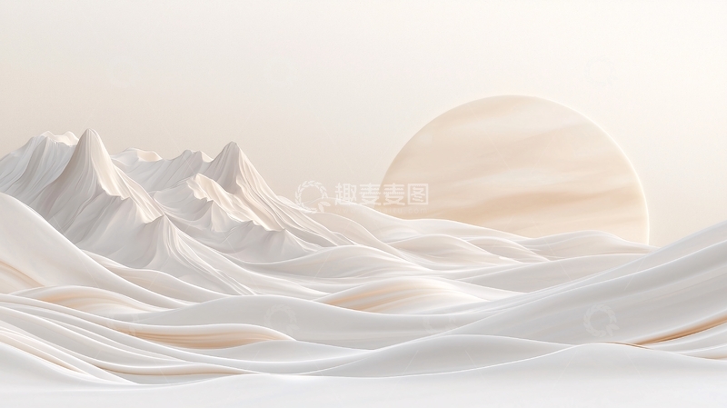 高清大图下载【趣麦麦图】雪域山川日落风景