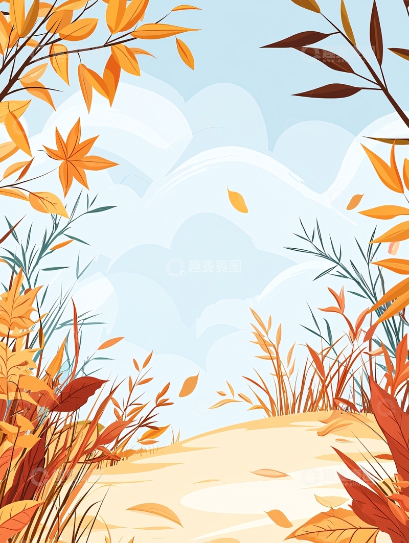 高清大图下载【趣麦麦图】秋天风景背景图