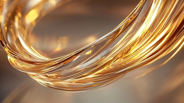 金色丝线缠绕艺术背景