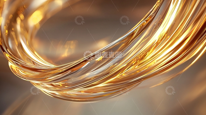 高清大图下载【趣麦麦图】金色丝线缠绕艺术背景