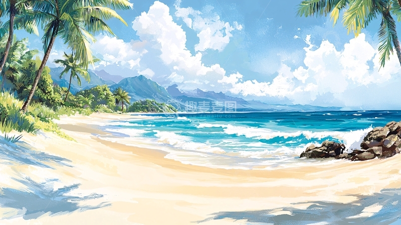 高清大图下载【趣麦麦图】热带海滩高清图片