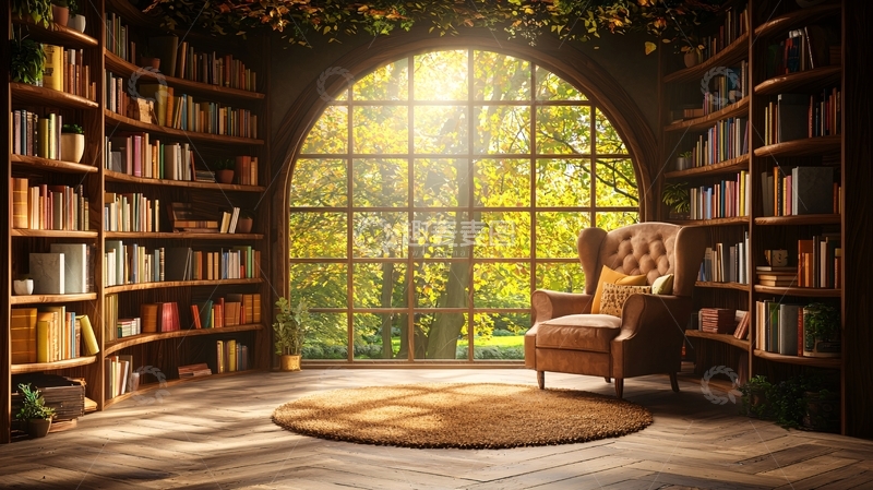 高清大图下载【趣麦麦图】室内图书馆高清图片