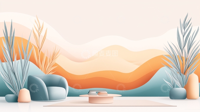 高清大图下载【趣麦麦图】清新舒缓的家居背景