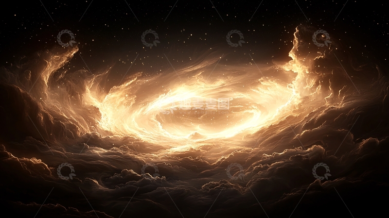 高清大图下载【趣麦麦图】星云漩涡夜空幻想