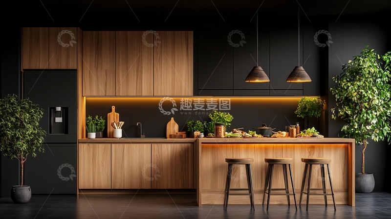 高清大图下载【趣麦麦图】现代简约风厨房