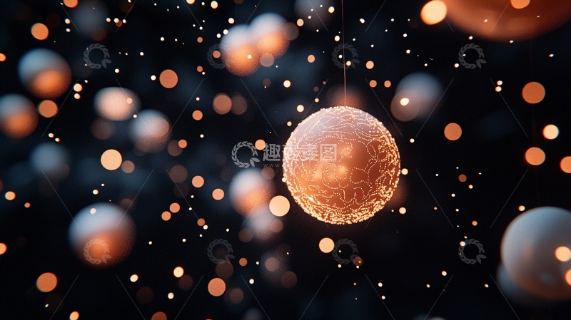 高清大图下载【趣麦麦图】梦幻星球光点背景