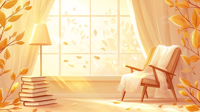 高清大图下载【趣麦麦图】温馨秋日阳光洒进房间