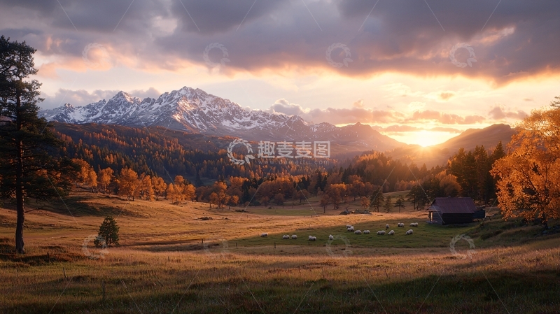 高清大图下载【趣麦麦图】秋日山景高清图片