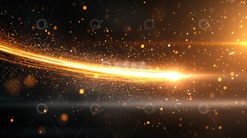 高清大图下载【趣麦麦图】金色流星雨背景素材