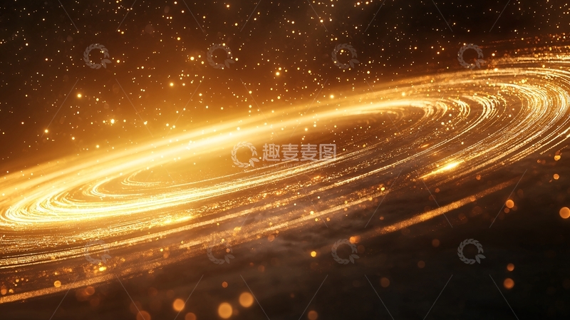 高清大图下载【趣麦麦图】金色光带动态背景素材