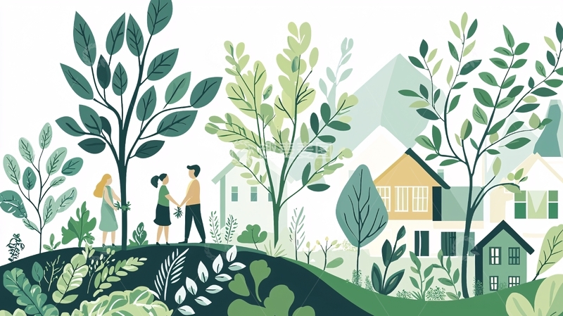 高清大图下载【趣麦麦图】小镇田园风光